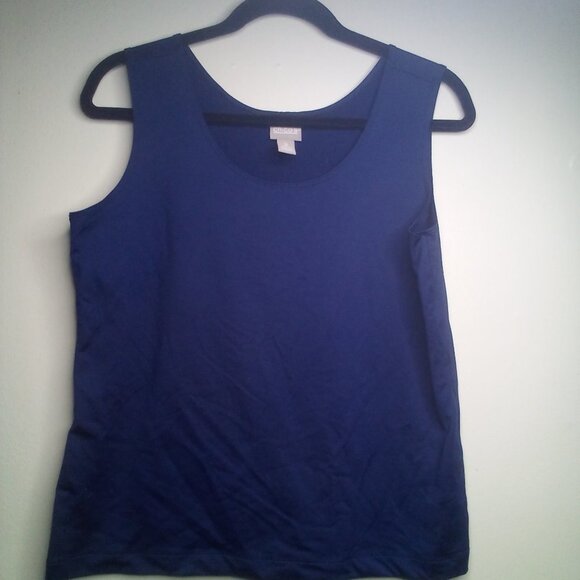 Chico's Sleeveless Shirt Tank Top 2 M Soft Stretchy Blue - Picture 14 of 14